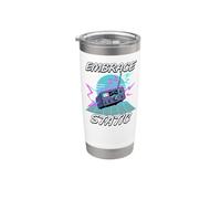 Ham Radio Operator Embrace Static Synthwave Retro Bicchiere termico in acciaio inox doppia parete
