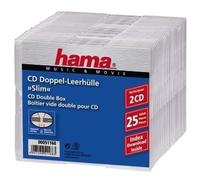 Hama 00051168 custodia CD/DVD Custodia Slimline 2 dischi Trasparente