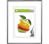 Hama Bilderrahmen DIN A4 (21 x 29,7 cm), mit Papier-Passepartout 15 x 20 cm, bru