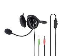 Hama nhs-p100 cuffia headset per pc jack 3,5 mm filo stereo on ear nero