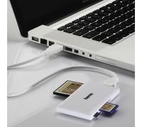Hama Lettore multi-card USB 3.0, SD/microSD/CF/MS Bianco