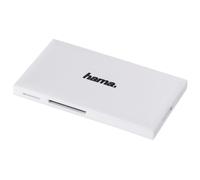 Hama 181017| Lettore di schede USB 3.0, SD/microSD/CF/MS, Bianco