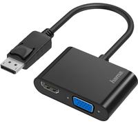 Hama 00200334 cavo e adattatore video DisplayPort HDMI + VGA [D-Sub] Nero (Hama 200334 Video-Adapter 2in1 Display) NEW