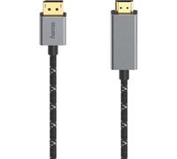 Hama 00200506 cavo e adattatore video 15 m DisplayPort HDMI Nero (Hama DisplayPort Male to HDMI Male Converter Cable Ultra-HD 4