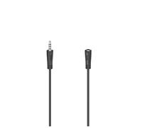 Prolunga per cuffie con microfono - HAMA - 4 poli 3,5 mm maschio/femmina - 1,5 m - Nero - Blindato