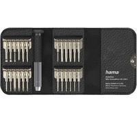 Hama 00200762 cacciavite manuale Set (Hama 24-in-1 Mini Screwdriver Set, Resilient Steel, Leather-Look Case) NEW