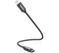 Hama 00201601 cavo Lightning 0,2 m Nero (Hama Charging/Data USB-C to Lightning Cable, 480Mbps, Nylon Sheath, Gold-Plated, 0.2 M NEW