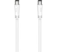 Hama 00205050 cavo coassiale 15 m Bianco (Hama Antenna Cable Coax Male to Coax Female 90dB 15 Metre White)