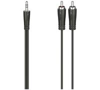 Hama 00205112 Cavo Audio Jack/RCA Nero 5M 2X RCA Plug 1X Jack Plug 3.5Mm
