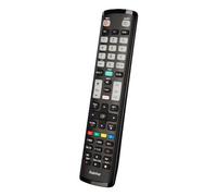 Hama Telecomando universale per televisori Samsung (infrarossi, capacità di apprendimento, tasti luminosi, tasto intelligente, funzione Easy Mode, tasti principali ergonomici, portata 10 m) nero