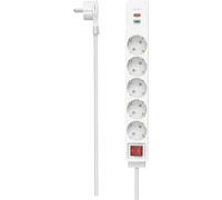 Hama 00223186 prolunghe e multiple 1,4 m 5 presa[e] AC Interno Bianco (Hama Steckdosenleiste, 5-fach, USB-C/A)