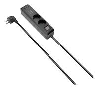 Hama 00223188 Multipresa con interruttore Grigio-Nero Schuko 1 pz.