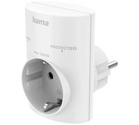 Hama 00223321 Presa intermedia con protezione da sovratensioni Bianco