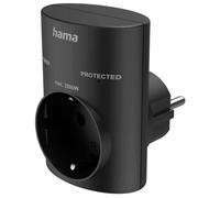 Hama 00223322 Presa intermedia con protezione da sovratensioni Nero