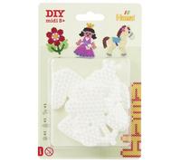 Hama 10.4571 Pony, flower & princess pegboard blister pack Three Small Mixed Bea