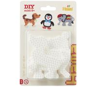 Hama 10.4572 Elephant, penguin & dog pegboard blister pack Three Small Mixed Bea