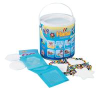 Hama 10.7701 20,000 Beads & Pegboards in Bucket, Multicolour, One Size