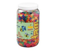 Hama 10.8542 1,400 Maxi Beads in Tub Neon Mix, S