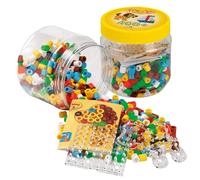 Hama Beads & Pegboards in Tub Maxi 400 Perline e Tavole di Colore Giallo, Taglia Unica (10.8790)