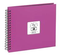 Hama 113680 Spiralalbum (B x H) 28cm x 24cm Pink 50 Seiten Album Fotografico, Carta cristallina, Rosa, Unica