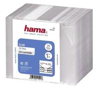 Hama 11521 Busta slim per CD 000 1 CD/DVD/Blu-Ray Trasparente Polistirolo 20 pz