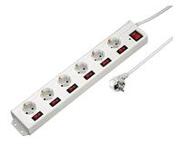 Multipresa Hama con protezione 6 uscite Bianca