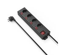 Hama 137257 - Prolunghe e Multiple Interno 1,4 m 4 presa(e) AC, Nero