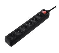 Hama 137265 Interno 6presa(e) AC 3m Nero prolunghe e multiple