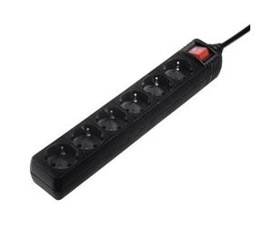 Hama 137265 Interno 6presa(e) AC 3m Nero prolunghe e multiple