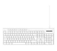 Hama 173053 CK-200 USB Tastiera Tedesco, QWERTZ Bianco pulsanti multimedia