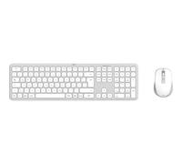 Hama Set di mouse per tastiera, wireless (Multi-Device 2,4 GHz tramite ricevitore USB + 2 x Bluetooth per PC, laptop, tablet, portata 10 m, layout tedesco QWERTZ, nessun rumore di clic, funzionamento