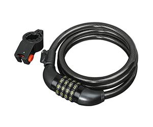 Hama 178111 Cavo Antifurto per Biciclette, con Combinazione, Nero, Taglia Unica