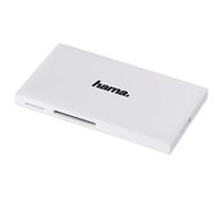 Hama 181017| Lettore di schede USB 3.0, SD/microSD/CF/MS, Bianco