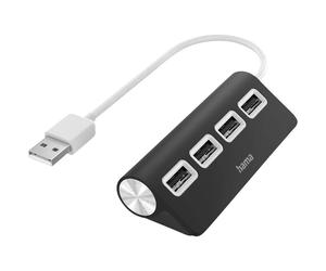 Hama 200119 Hub USB 2.0 A 4 Porte Nero Hub USB Multi-Port Splitter