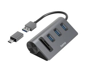 Hama 200140 00 Hub USB 5 Porte USB-A, microSD, SD USB 3.2 Gen1 5 GBit/s Con let