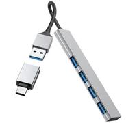 Hama 200141 4 Porte Hub multiporta USB-C ® (USB 3.2 Gen 1) con spina USB-C Grig