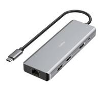 Hama 200142 9 Porte Hub USB 3.0 Con porta di ricarica rapida, con spina USB-C,