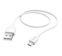Hama Cavo di ricarica USB 2.0 201587, USB-A a Micro-B, 1,5 m, Bianco