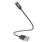 Hama 201600 Cavo di ricarica USB USB 2.0 Spina USB-A, Spina USB-C® 0.20 m Nero