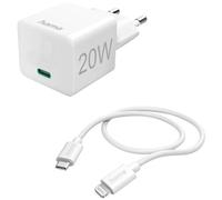Hama 201620 Caricatore USB 20.00 W 1x USB-C ®, Apple Lightning Bianco Ambiente