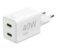 Hama 201989 Schnellladegerät, GaN, 2x USB-C, Super-Mini-Ladegerät, PD, 40 W, We