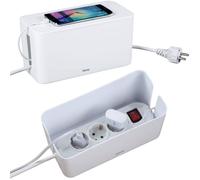 Hama 20661 Kabelbox Bianca Organizer Per Gestione Cavi Con Coperchio