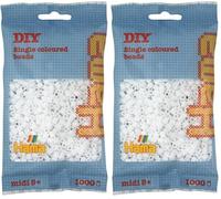 Hama 207-01 -Perle, 1000 Pezzi, Colore: Bianco (Confezione da 2)
