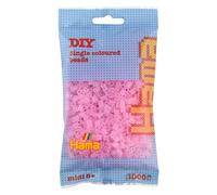 Hama 207-72 - Sacchetto di perline decorative da stiro, ricarica da 1000 pezzi, colore rosa traslucido