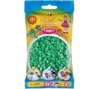 Hama 207, bustina di 100 perle da stirare, midi, Plastica, verde, taglia unica