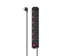 Hama 223160 00 Multipresa con interruttore Nero Schuko 1 pz.