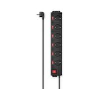 Hama 223160 00 Multipresa con interruttore Nero Schuko 1 pz.