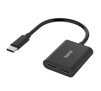 Hama 2in1 Adattatore Usb-C Su 2x Audio + Ricarica Corrente Telefono Smartphone