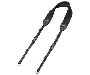 Hama 2in1 - Tracolla dritta in neoprene per fotocamera, 330 cm, colore: Nero