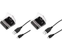 Hama 2x Set Caricatore USB Docking Station 115468 Per Controller Sony PS4